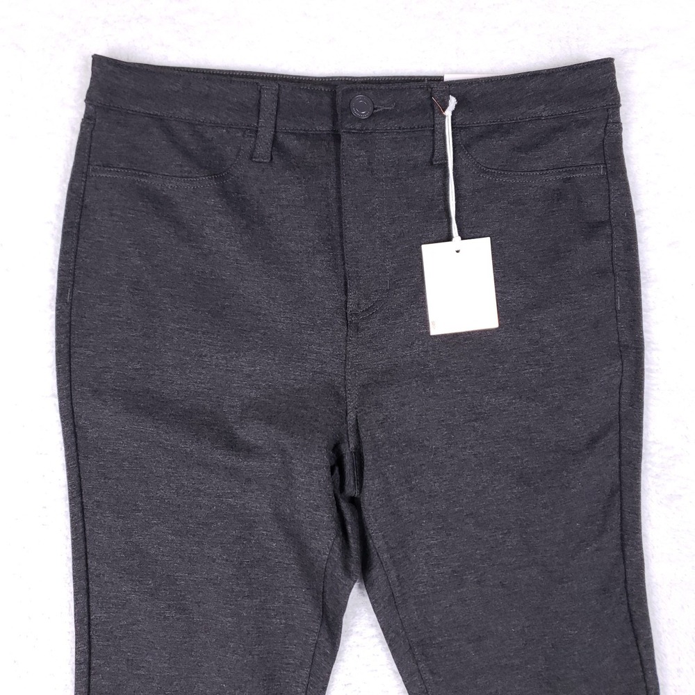 LC Lauren Conrad High Rise Ponte Super Skinny L Gray - Picture 2 of 12